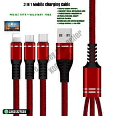 3 IN 1 Mobile Charging Cable 0