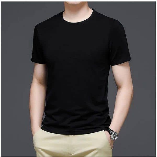 men's cotton jersey plain t-shirt 0