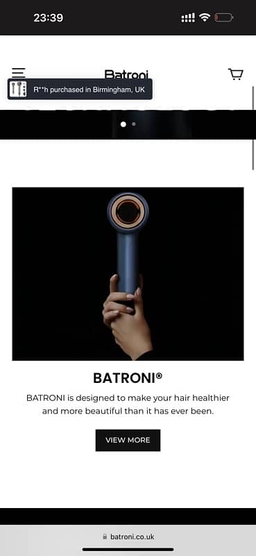 batroni hair dryer 2m plus negative ions 2