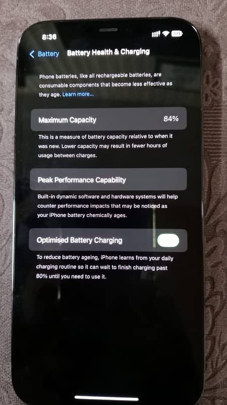 12PRO MAX PTA APPROVED 256GB 84% Battery 0