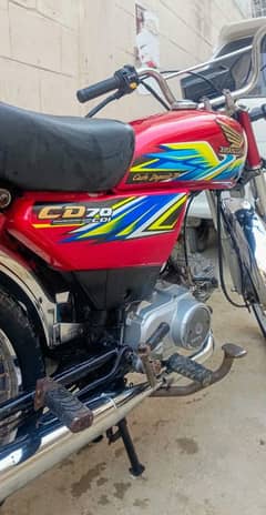 Honda Cd70cc 2021 Karachi registration All Pepper,0349-7520844 0