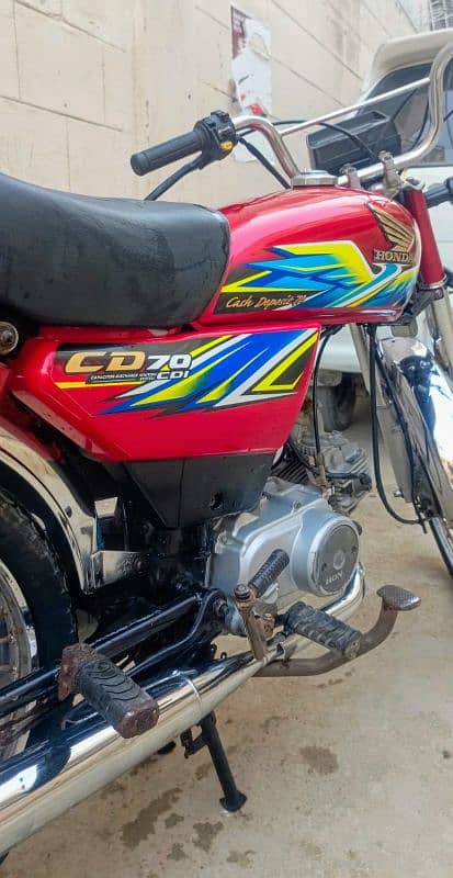 Honda Cd70cc 2021 Karachi registration All Pepper,0349-7520844 0