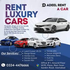 Rent A Car in Islamabad , Honda accord , Land Cruiser , BRV , APV ,