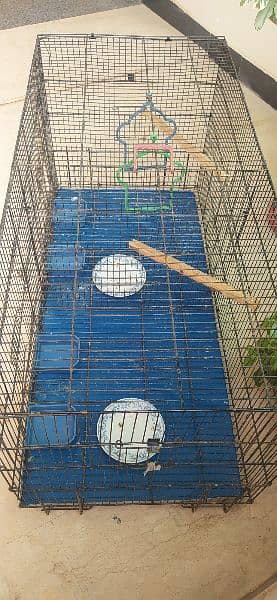 2 portions parrots cage 1