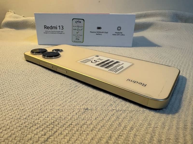 Redmi 13 Sandy Gold Complete box 8