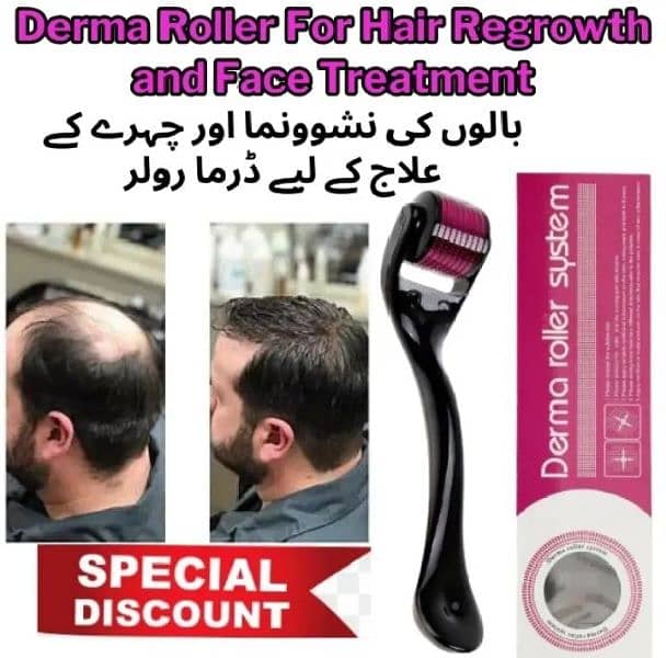 Derma Roller For Hair Regrowth and Face Treatment  03020062817 1