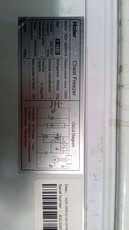 Haier HDF-285INV Deep freezer 6