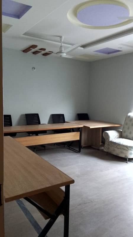 1 kanal furnished office space for rent in johar town near LDA office use for best for (software house and call centre 0