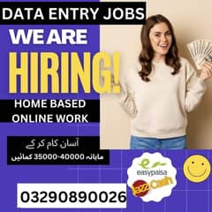 Home Based Online job DATA ENTRY Male & Females Students 03290890026