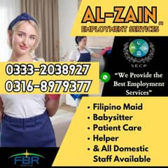 House Maids Filipino Nanny Babysitter Cook Nurse Couple Maid Available