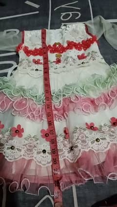 baby girl frock and saari banarsi hand work saari