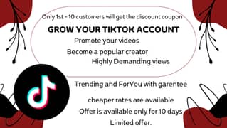 promote your tiktok ID. Get an exciting offer in cheapest price