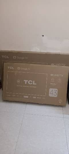 tcl 43 in tv brand new dabba pack 4k UHD