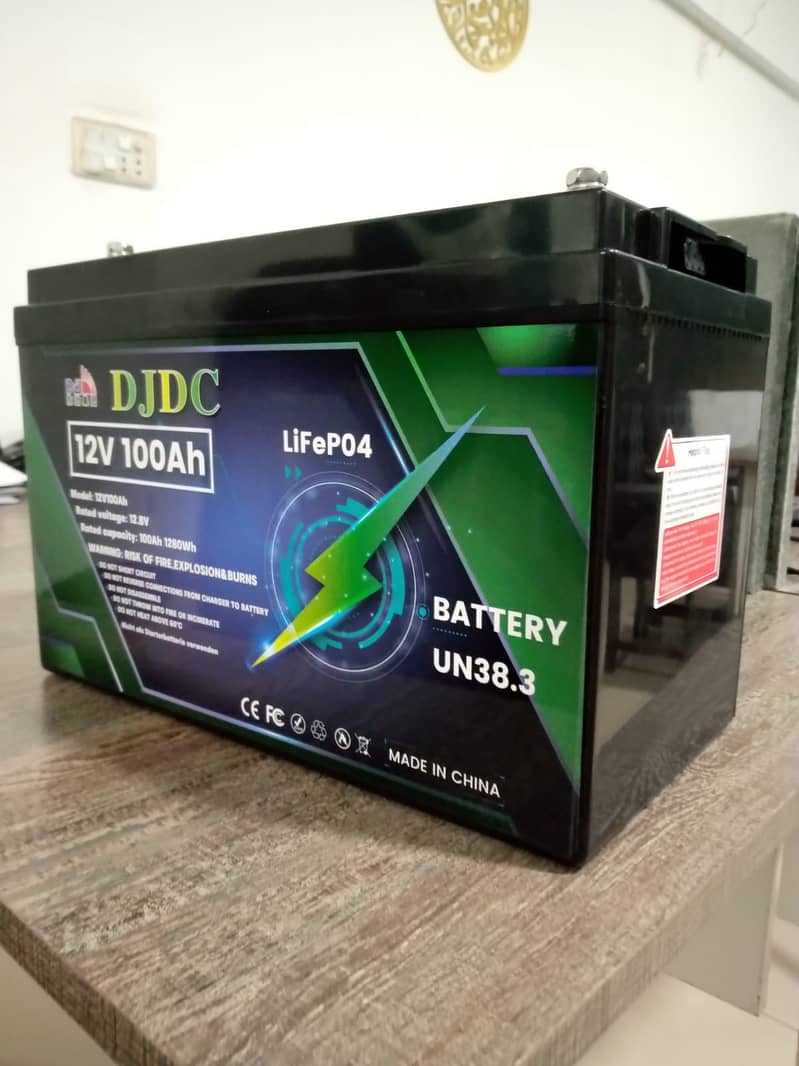 DONGJIN floor mounted lithium battery 12V100ah 4