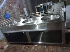 Biryani counter 8 feet stainless Steel