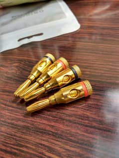 High Quality 24k Gold Plated Banana Plugs ( 4 x 4mm )