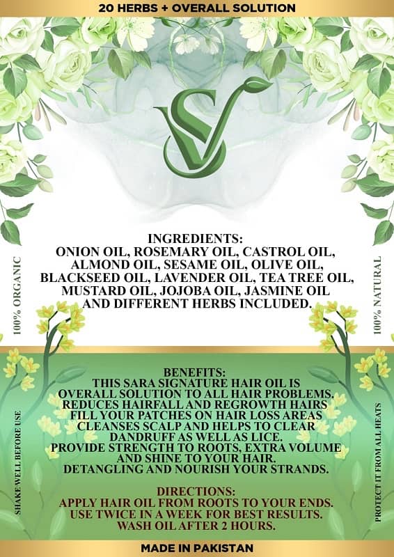 SARA REPAIR HAIR OIL 20 plus herbs 6