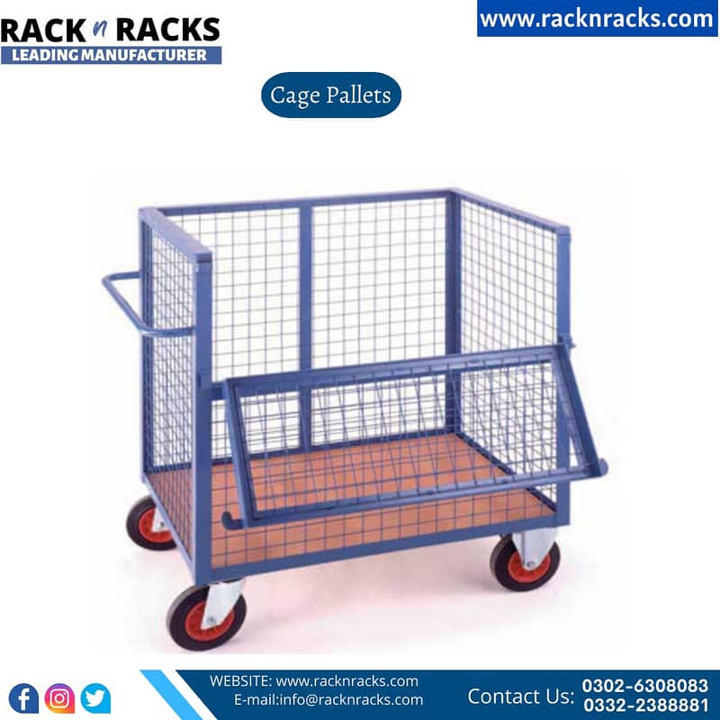 LOADING TROLLEY TOOL TROLLEY CAGE TROLLEY SHELVES INDUSTRIAL TROLLEY 8