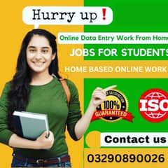 Home Based Online job Data Entry Male & Females Students 03290890026