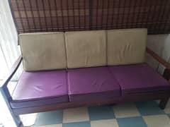 3+1+1 pure wood sofa