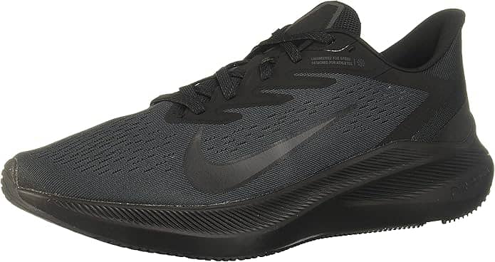 Nike mens Air Zoom Winflo 7 Black/anthracite Running Shoes 0