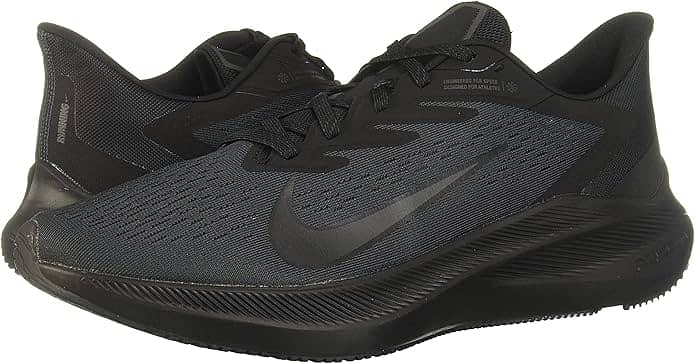 Nike mens Air Zoom Winflo 7 Black/anthracite Running Shoes 3