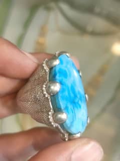 Big Feroz Stone with Silver Ring