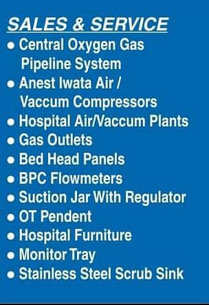 Oxygen Bed head panel / OT Pendent /  BPC Flowmeters /Suction Jar 19