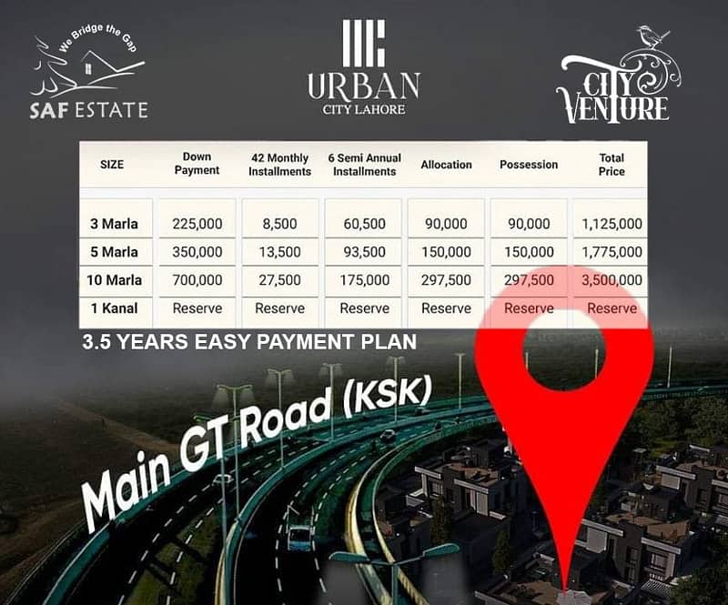 3 Marla Residential Plot File For Sale In City Venture District On Easy Monthly Installments 2