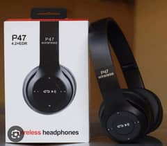 P47 wireless headset black