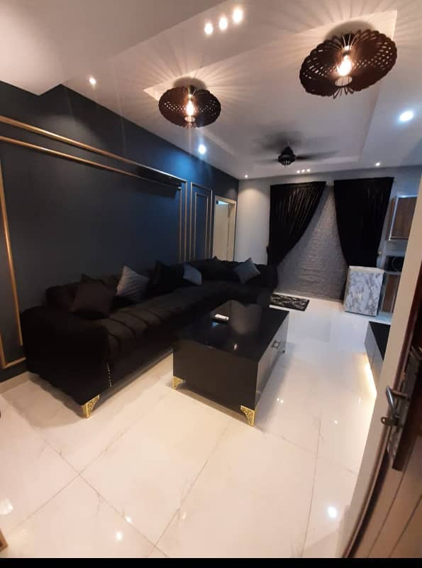 1 Bedroom VIP Full furnish flat per day available in Bahria town Lahore 9