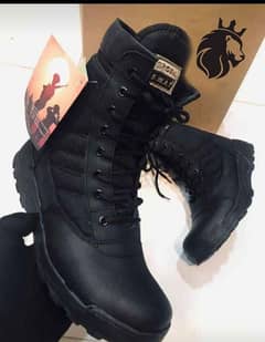 men's long army boots black swat