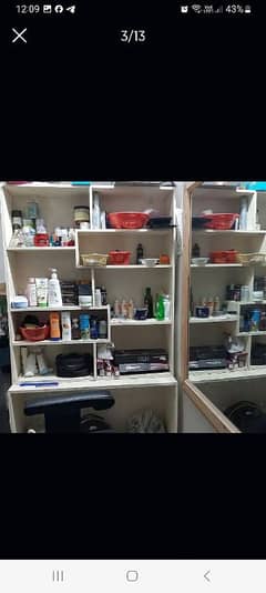 beauty parlour and rack for sale