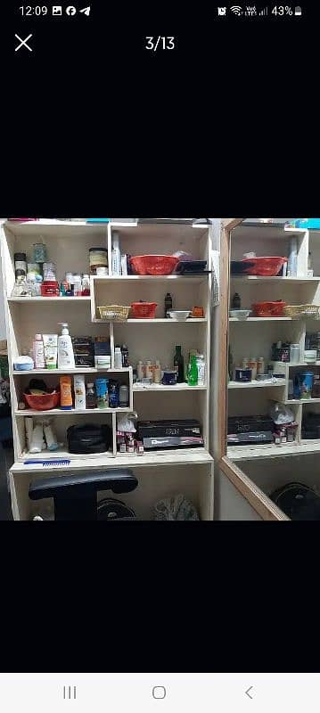 beauty parlour and rack for sale 0