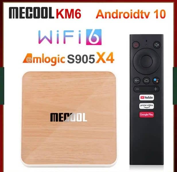 Mecool KM6 Deluxe Smart TV Box Android 10 Amlogic S905X4 4GB 64GB 0