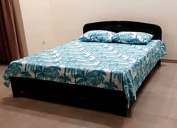 Wooden Bed with Mattress 0