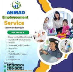 House maids, Maid, Baby Sitter, Chef, House Cook, Patient Care, Drive