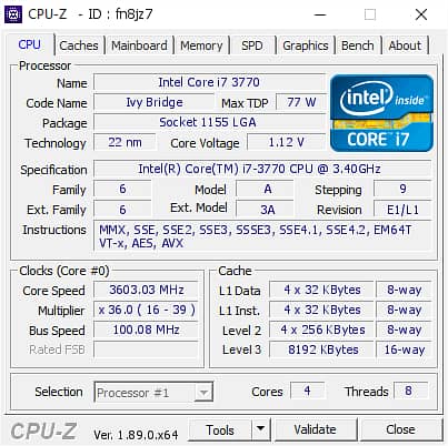 i7 3770\3rd Gen+Motherboard h61 with casing for sale 6