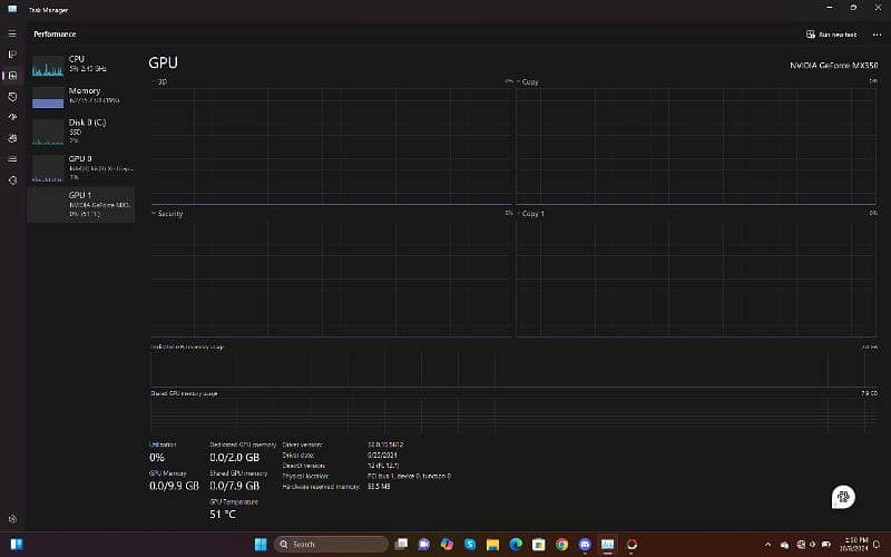 Dell core i5 11th generation with 2 gb graphics card and 2k display 10