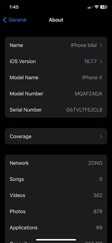 Iphone X 256 PTA 10