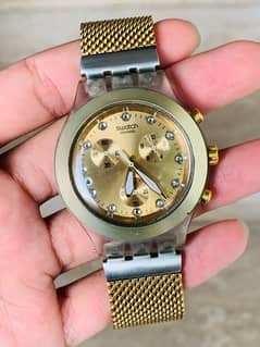 Swatch Swiss Made Original Chronograph Watch 44mm Dial