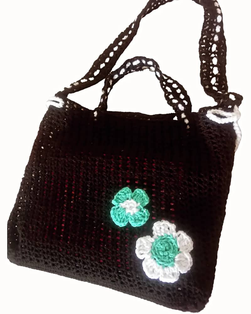 Girls Crochet hand bag  purse 03179658716 5