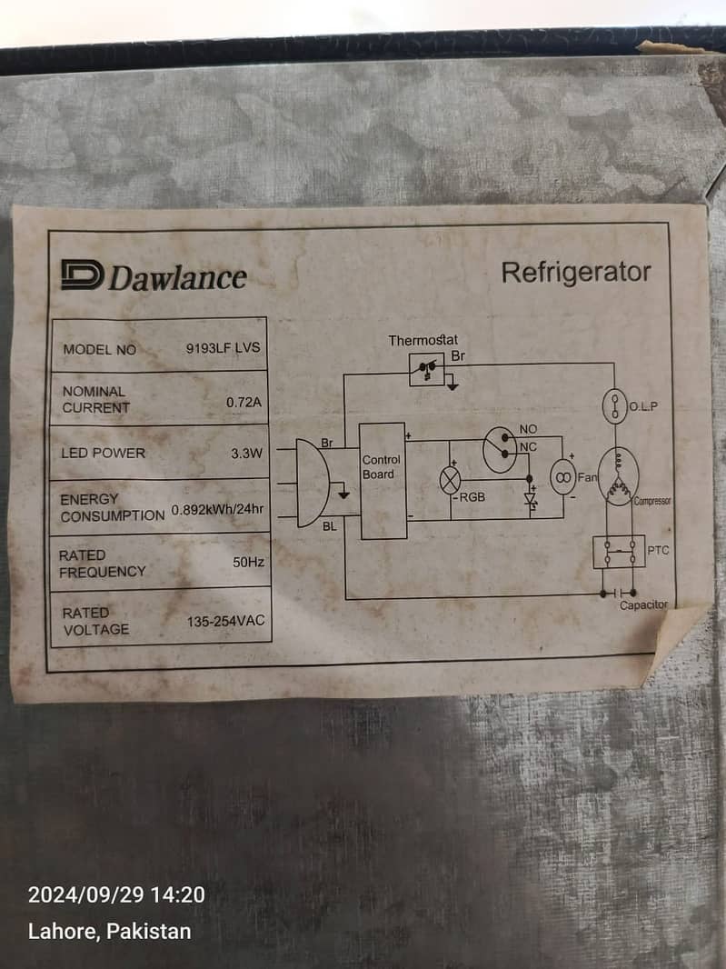 Dawlance fridge GD LArge jumbo size (0306=4462/443) beauty seet 4