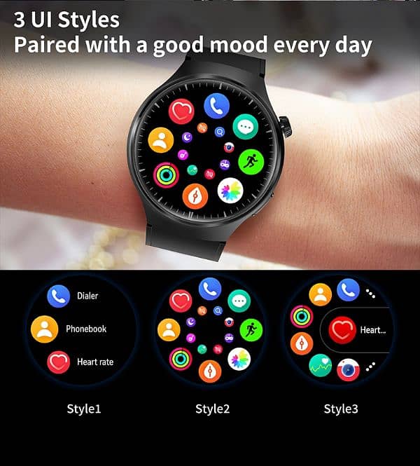 Watch4 Pro SmartWatch with Round Dial,2 Straps and Wireless Charger 6