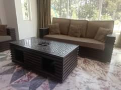 sofa set / 5 seater sofa set / wooden sofa set / center table set/