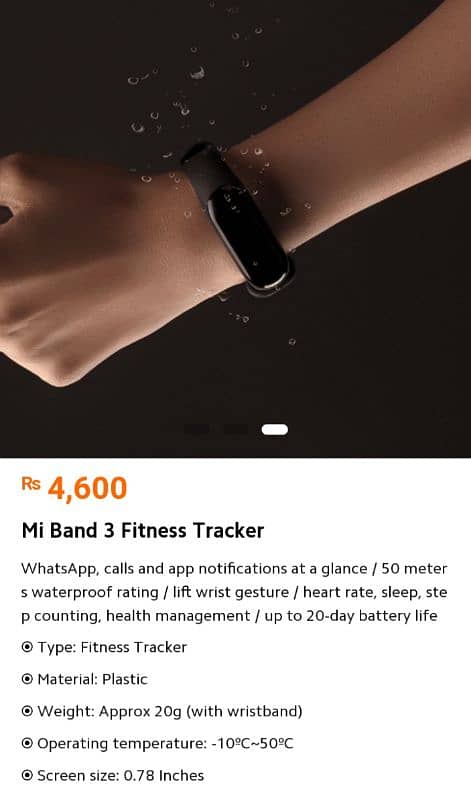 Mi Band 3 with box and charging cable 4