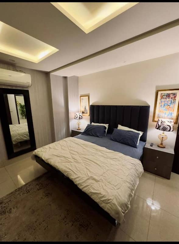 1 Bedroom VIP Full furnish flat per day available in Bahria town Lahore 19