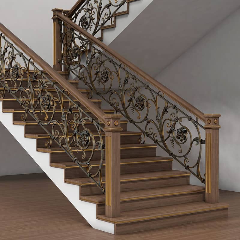 Stair/realings grills/all CNC work/Grill/Railing/wrought iron/CNC Gate 1