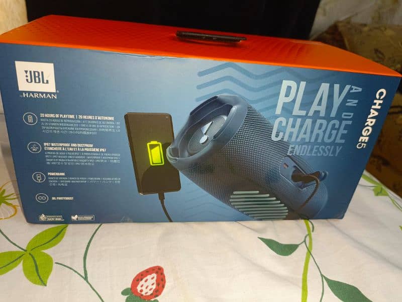 jbl charge 5 blue box pack original new 1