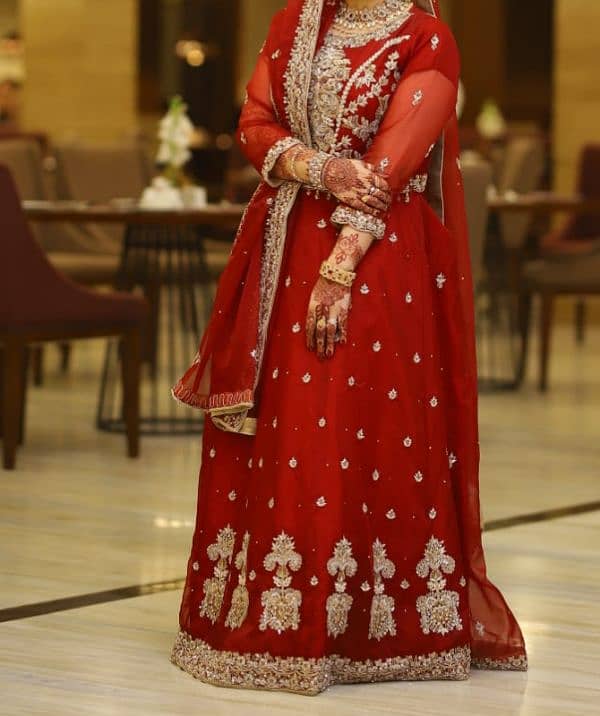 Bridal Barat lehnga choli  Reddish Maroon Dress for sale 0